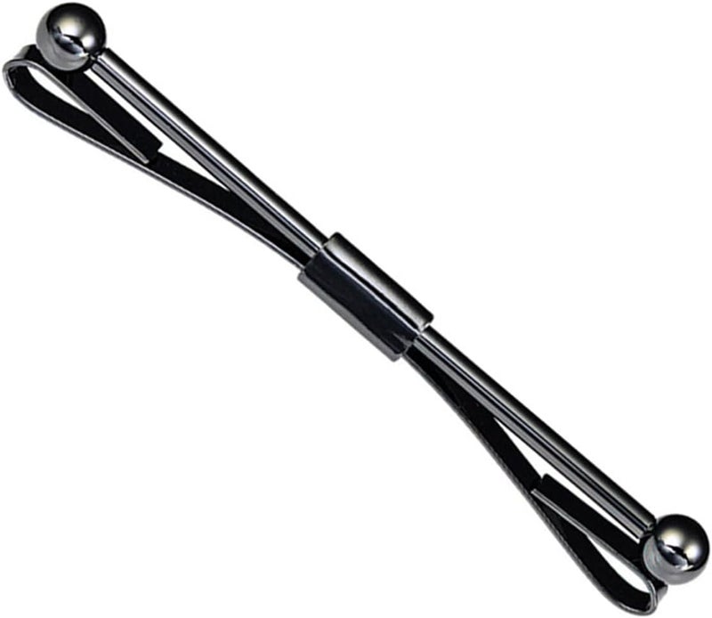 WCRAZYE Men Tie Pins Shirt Collar Pin Double Chains Tassel 18K Gold Silver Black Brass Collar Bar Tie Stick Pin Suit Accessories Wedding Business Gift - Image 1